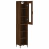 Stylish Highboard in Brown Oak - Engineered Wood Storage