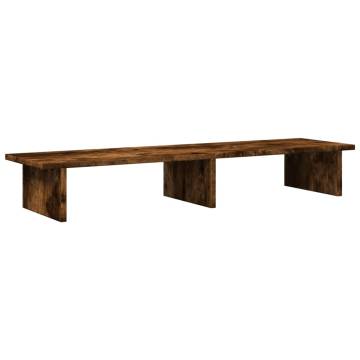 Monitor Stand Smoked Oak - Stylish & Practical - HipoMarket