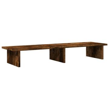 Monitor Stand Smoked Oak - Stylish & Practical - HipoMarket