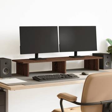 Monitor Stand Brown Oak - Durable & Stylish | HipoMarket