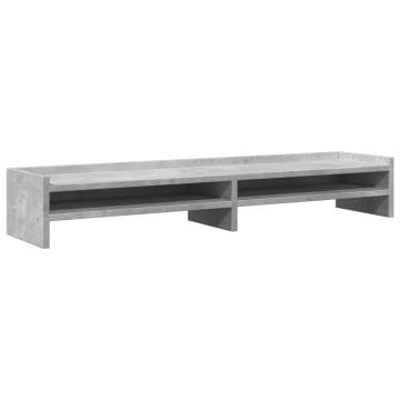 Monitor Stand Concrete Grey | Ergonomic Wood Design