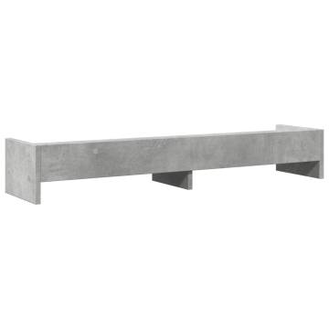 Monitor Stand Concrete Grey | Ergonomic Wood Design