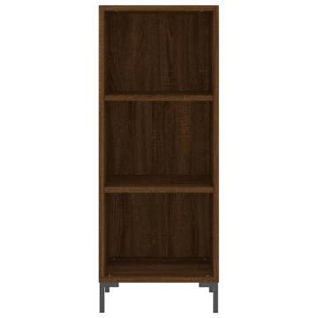 Stylish Highboard in Brown Oak - Engineered Wood Storage