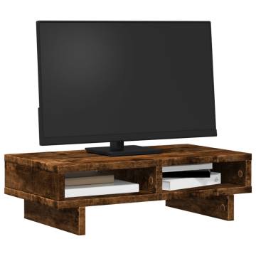 Monitor Stand Smoked Oak - 50x27x15 cm | Hipomarket UK