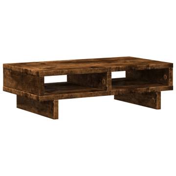 Monitor Stand Smoked Oak - 50x27x15 cm | Hipomarket UK