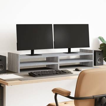 Monitor Stand Grey Sonoma | Durable & Stylish Workspace Solution