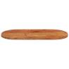 Oval Solid Wood Acacia Table Top - 80x40x2.5 cm