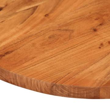 Oval Solid Wood Acacia Table Top - 80x40x2.5 cm