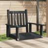  Garden Swing Chair with Metal Chains Black Solid Wood Fir Colour black Size 73.5 x 65 x 63 cm Quantity in Package 1 