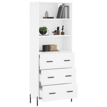 Elegant Highboard in White - 69.5x34x180 cm | HipoMarket