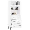 Elegant Highboard in White - 69.5x34x180 cm | HipoMarket