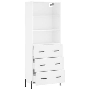 Elegant Highboard in White - 69.5x34x180 cm | HipoMarket