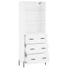 Elegant Highboard in White - 69.5x34x180 cm | HipoMarket