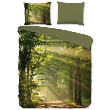 Good Morning Duvet Cover WOODS 140x200/220 cm Green | Hipo Market