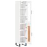 Highboard High Gloss White 34.5x34x180 cm | Hipomarket