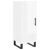 Highboard High Gloss White 34.5x34x180 cm | Hipomarket