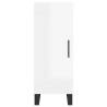 Highboard High Gloss White 34.5x34x180 cm | Hipomarket