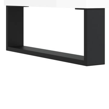 Highboard High Gloss White 34.5x34x180 cm | Hipomarket