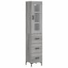 Stylish Highboard Grey Sonoma - 34.5x34x180 cm