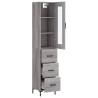 Stylish Highboard Grey Sonoma - 34.5x34x180 cm