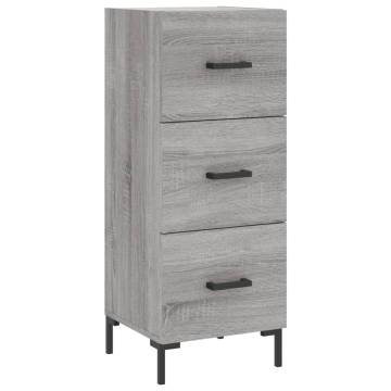 Stylish Highboard Grey Sonoma - 34.5x34x180 cm