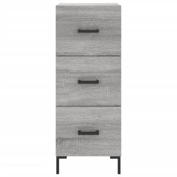 Stylish Highboard Grey Sonoma - 34.5x34x180 cm