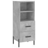 Stylish Highboard in Concrete Grey - 34.5x34x180 cm