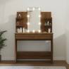 Dressing Table with LED Brown Oak 96x40x142 cm Colour brown oak Quantity in Package 1 