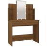 Stylish Brown Oak Dressing Table with LED - 96x40x142 cm