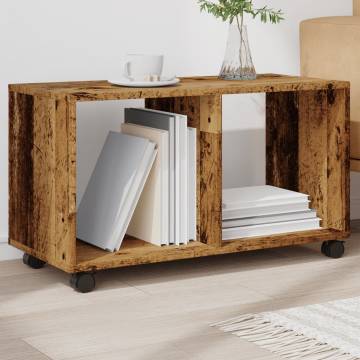 Rolling Cabinet Old Wood - Durable & Stylish Storage Solution
