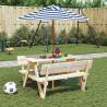  Garden Umbrella for Kids with Wooden Pole Ø120x140 cm Colour blue and white Quantity in Package 1 