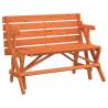 Convertible Picnic Table with Benches - Solid Fir Wood