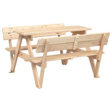 Kids Picnic Table with Umbrella | Solid Wood Fir - HipoMarket