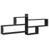 Wall Shelf Black 167.5x18x68 cm - Stylish Storage Solution