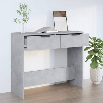 Console Table Concrete Grey - Stylish Engineered Wood Design