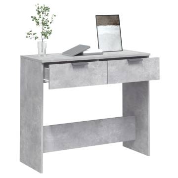 Console Table Concrete Grey - Stylish Engineered Wood Design