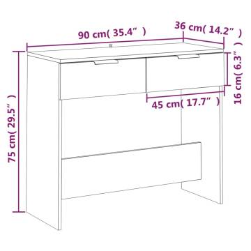 Console Table Concrete Grey - Stylish Engineered Wood Design