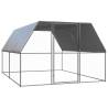  Chicken Cage 3x4x2 m Galvanised Steel Colour silver and grey Size 3 x 4 x 2 m Model with fully-covered roof 