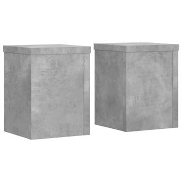 Concrete Grey Plant Stands (2 pcs) - Stylish and Durable