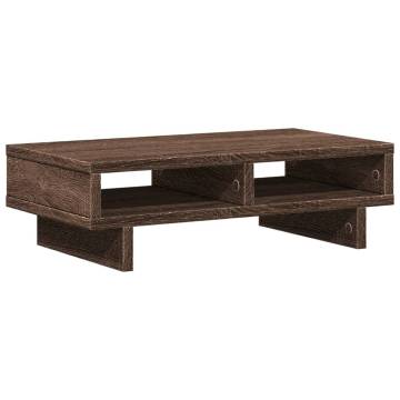 Monitor Stand Brown Oak - Enhance Your Workspace | HipoMarket