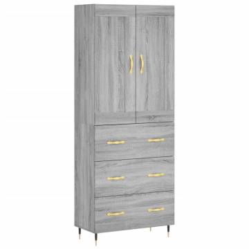 Highboard Grey Sonoma | Stylish Engineered Wood Storage