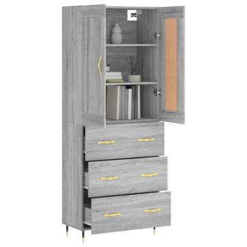 Highboard Grey Sonoma | Stylish Engineered Wood Storage