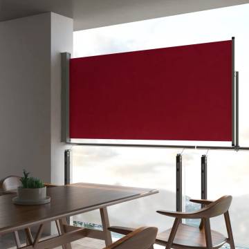 Patio Retractable Side Awning 120x300 cm - Red | HipoMarket