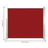 Retractable Side Awning 120x300 cm Red - Stylish Garden Privacy