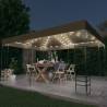  Gazebo with LED String Lights 3x4 m Taupe Colour taupe 