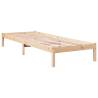 Extra Long Solid Wood Bed Frame 90x220 cm - No Mattress Included