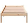 Extra Long Solid Wood Bed Frame 90x220 cm - No Mattress Included