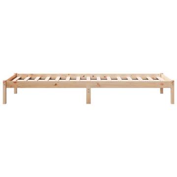 Extra Long Solid Wood Bed Frame 90x220 cm - No Mattress Included