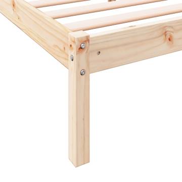 Extra Long Solid Wood Bed Frame 90x220 cm - No Mattress Included