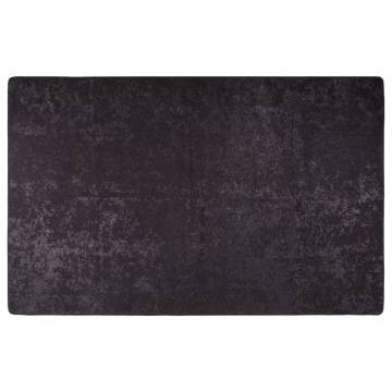 Washable Anthracite Rug 80x150cm with Anti-Slip Backing